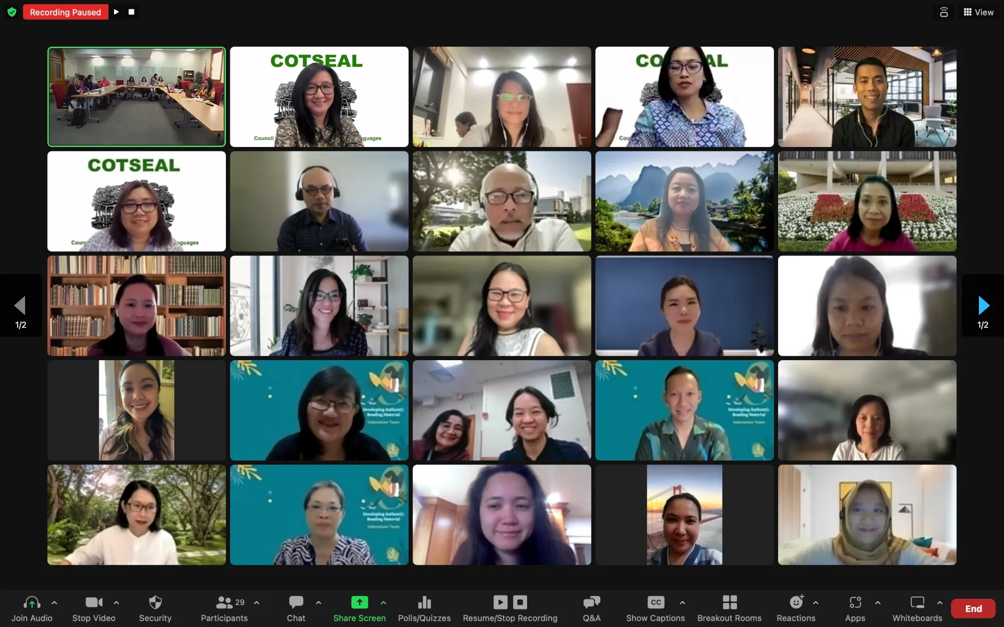 COTSEAL virtual participants